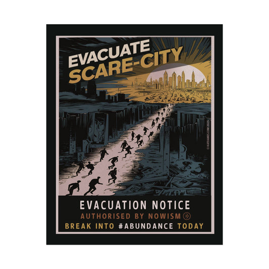 Evacuate Scare City Art Print | Motivational Wall Art