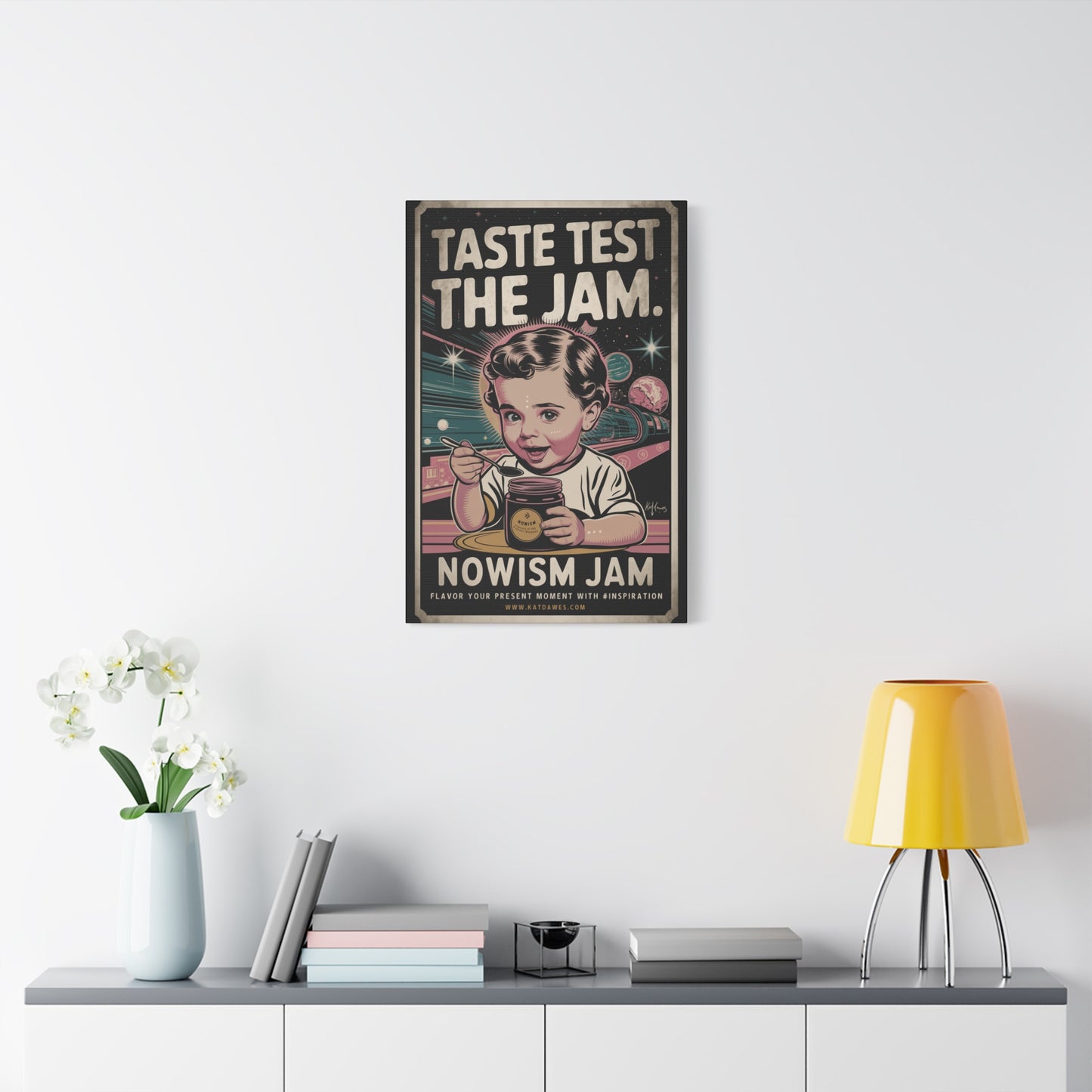 Taste test the NOWism Jam, Canvas Print