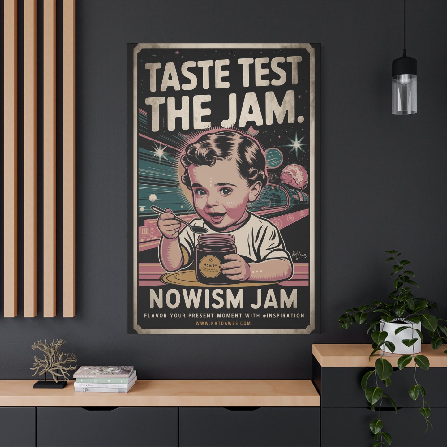 Taste test the NOWism Jam, Canvas Print