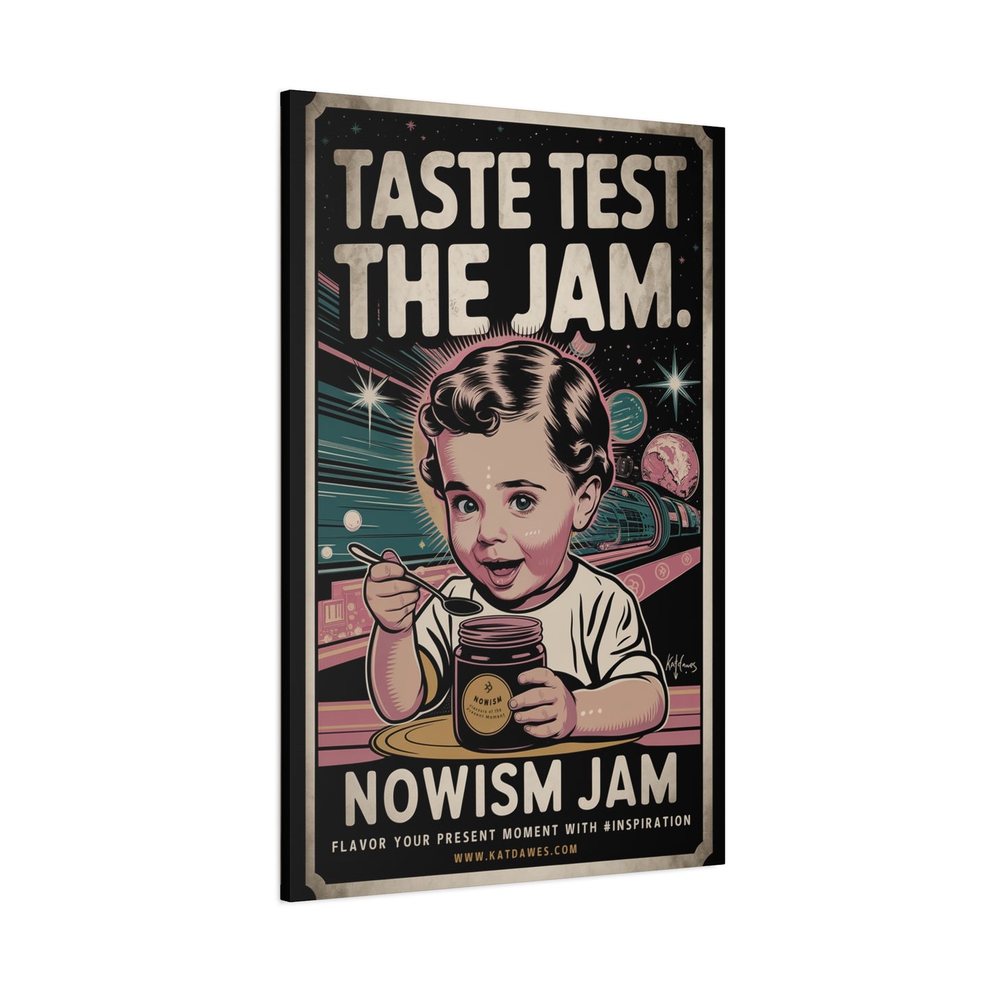 Taste test the NOWism Jam, Canvas Print