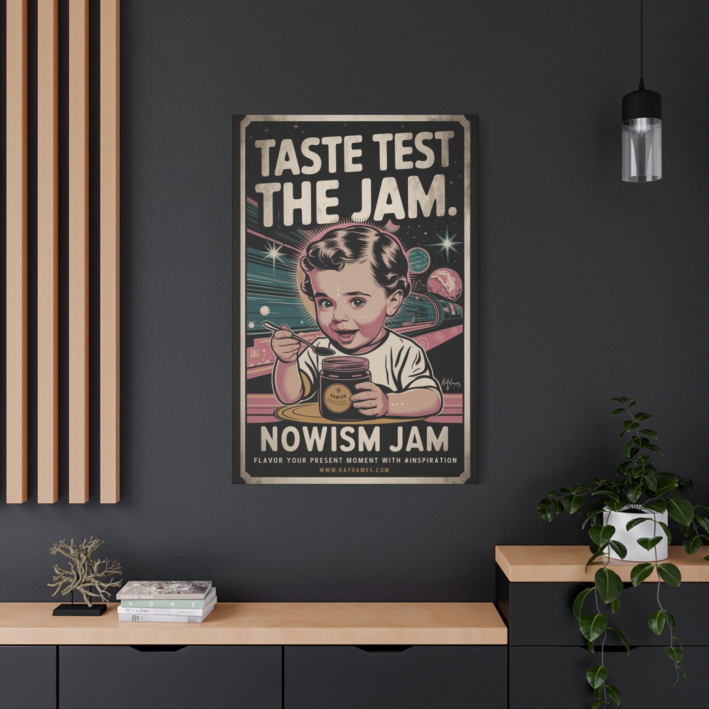 Taste test the NOWism Jam, Canvas Print