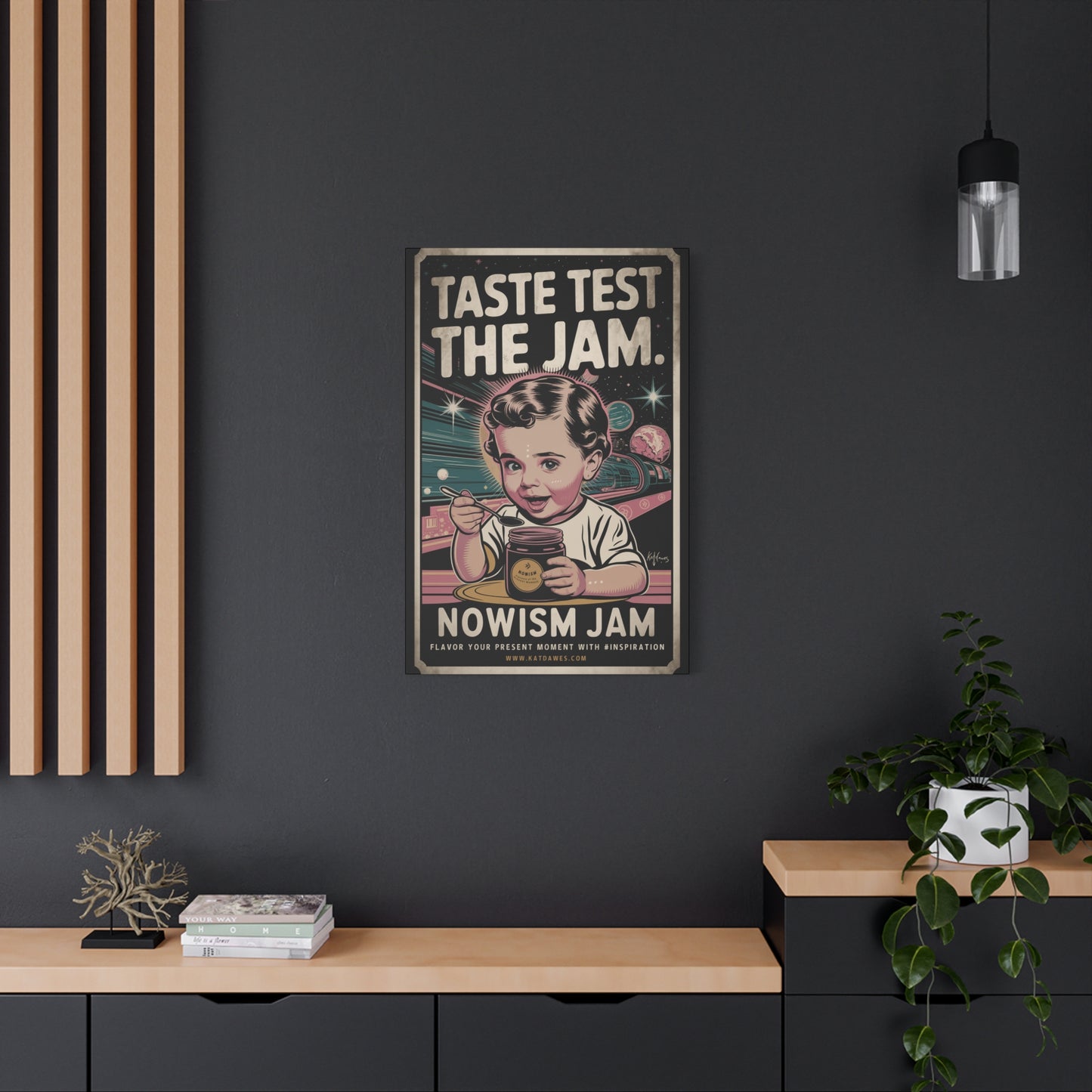 Taste test the NOWism Jam, Canvas Print