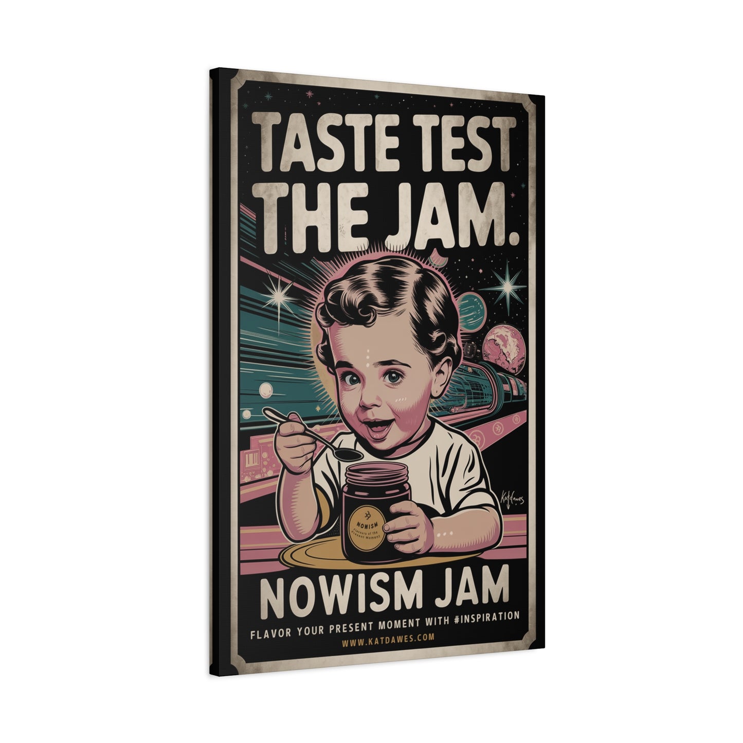 Taste test the NOWism Jam, Canvas Print