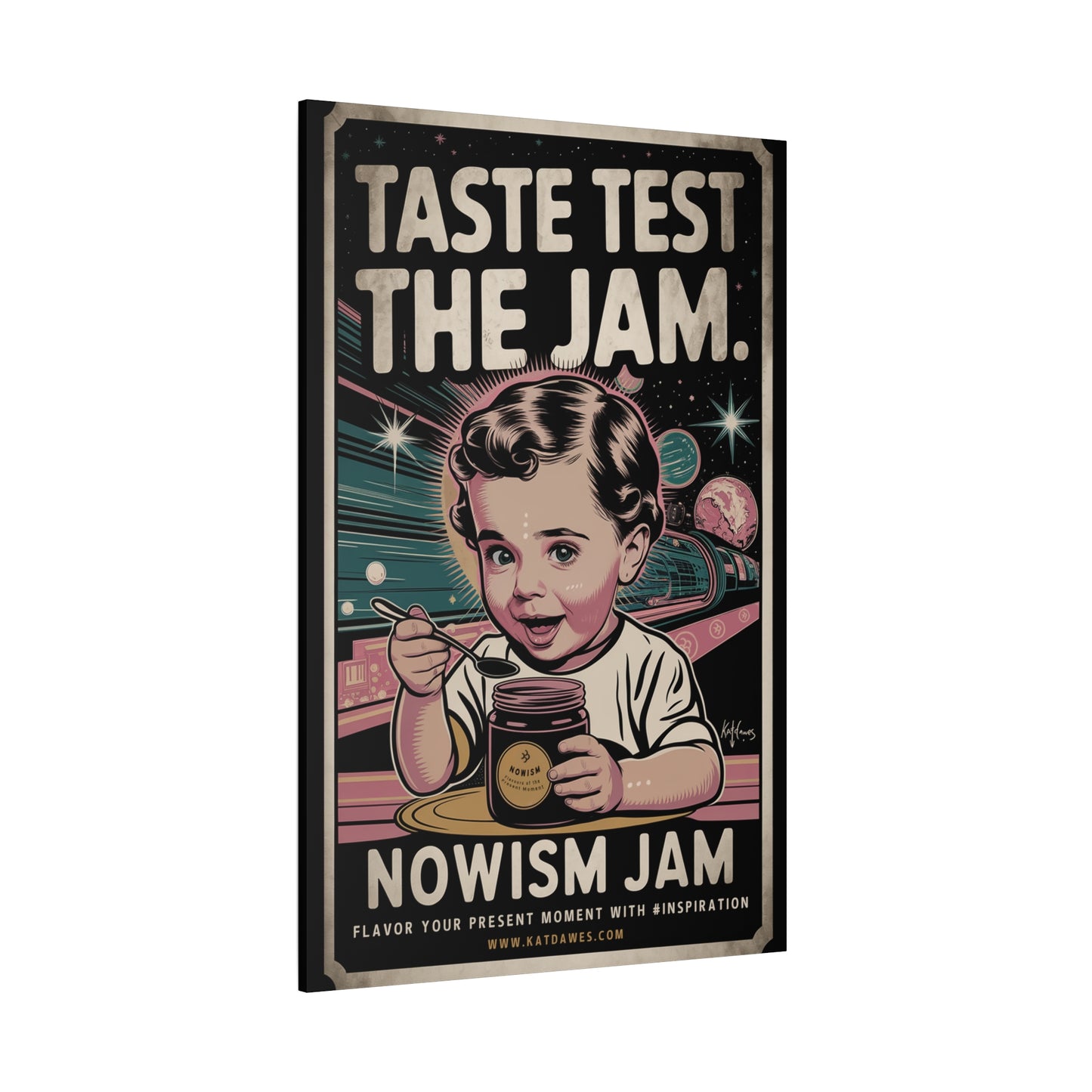 Taste test the NOWism Jam, Canvas Print